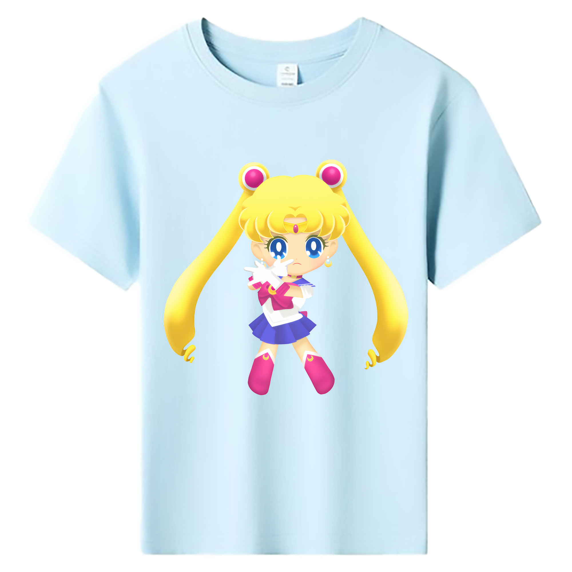 （画像用） 美少女戦士セーラームーン 月野 うさぎ つきの うさぎ Sailor Moon Tsukino Usagi 綿100％キッズTシャツ（フロントプリント）